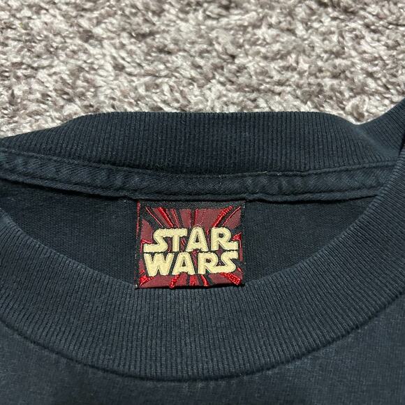 Vintage 90s Star Wars Shirt Episode 1 Naboo Fighter Medium Distressed Faded - Picture 2 of 10